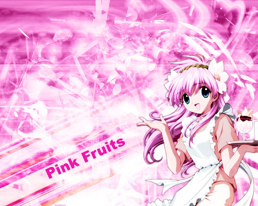 Pink Fruits, fruits, pink, milfeulle, galaxy angel HD wallpaper
