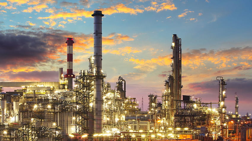 Kontynuacja wydatków na ropę i gaz, rafineria ropy naftowej Tapeta HD
