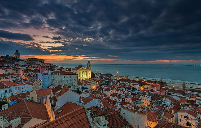 Sonnenaufgang, Portugal, Lissabon für HD-Hintergrundbild