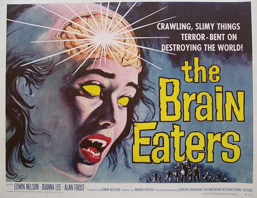 Altes Horrorfilmplakat - Brain Eaters, klassisches Filmplakat HD-Hintergrundbild