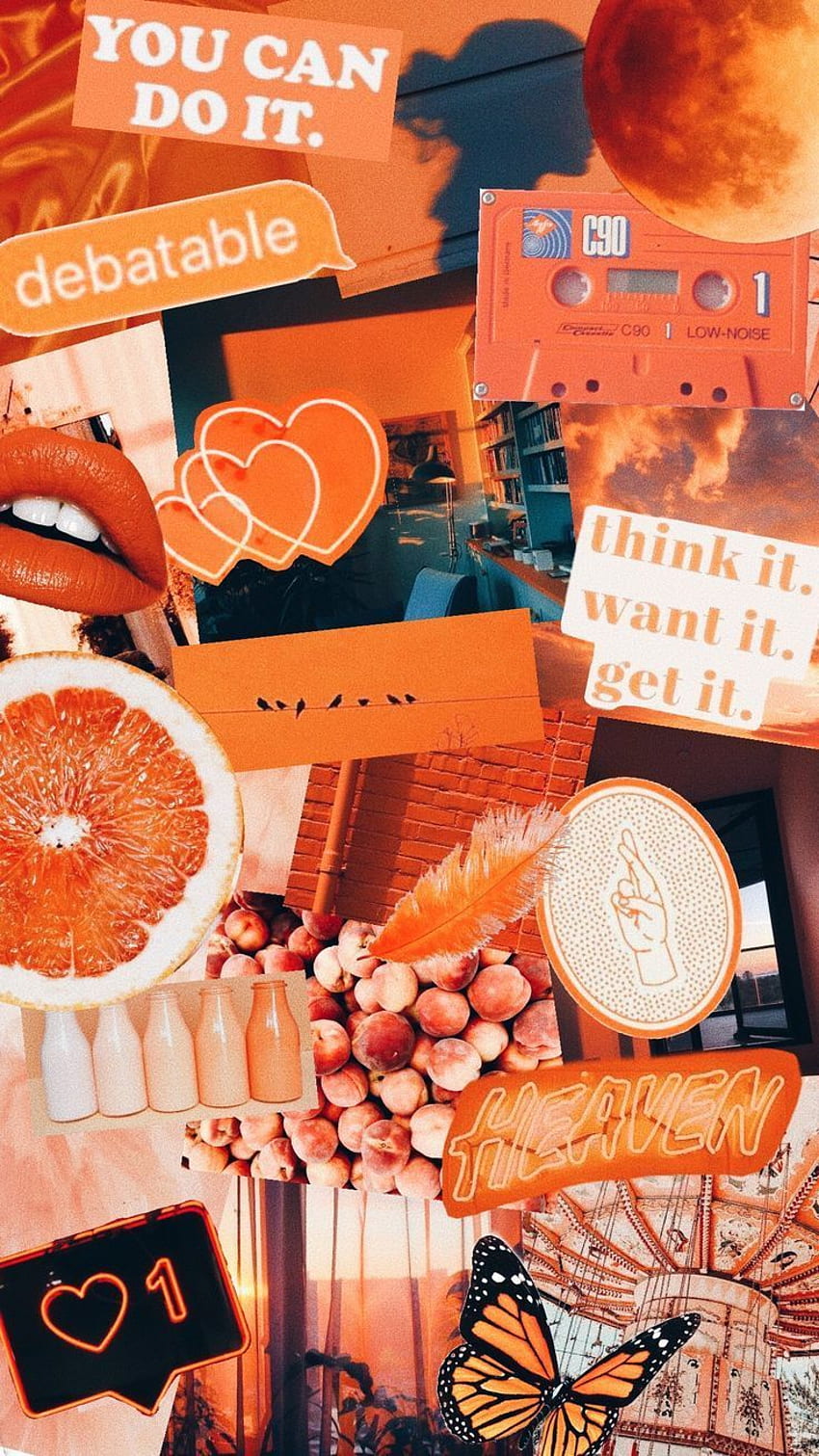 Orange Collage - Neue Ideen. Orange Ästhetik, iPhone orange, Orange HD-Handy-Hintergrundbild