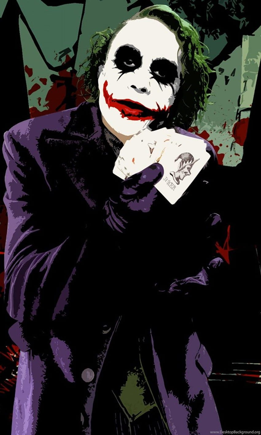 Heath Ledger Joker iPhone Arkaplanı HD telefon duvar kağıdı
