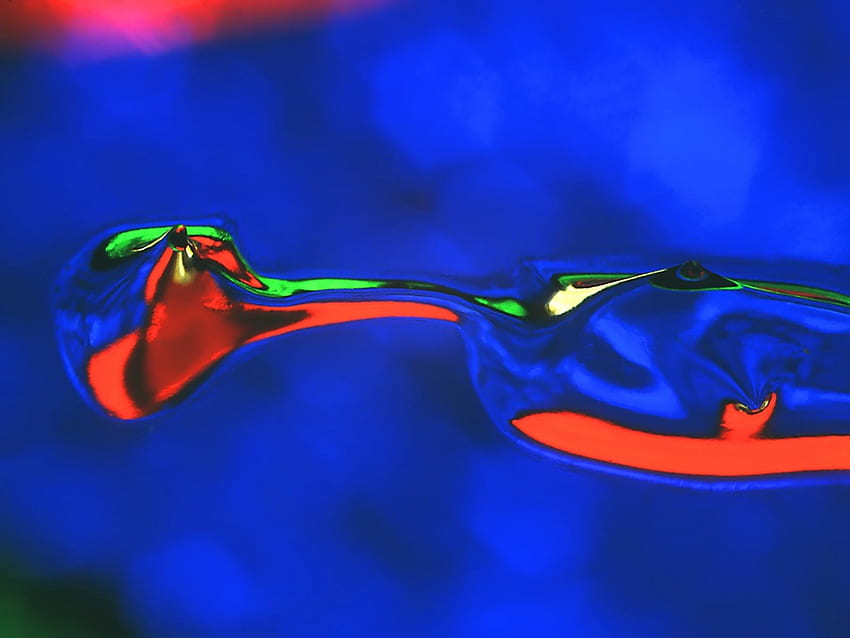 Sideways Alien, tono azul, forma 3d, alienígena fondo de pantalla
