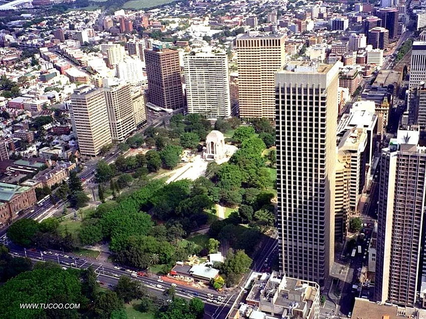 Sydney City, Gebäude, Parklandschaft, Sydney, Australien HD-Hintergrundbild