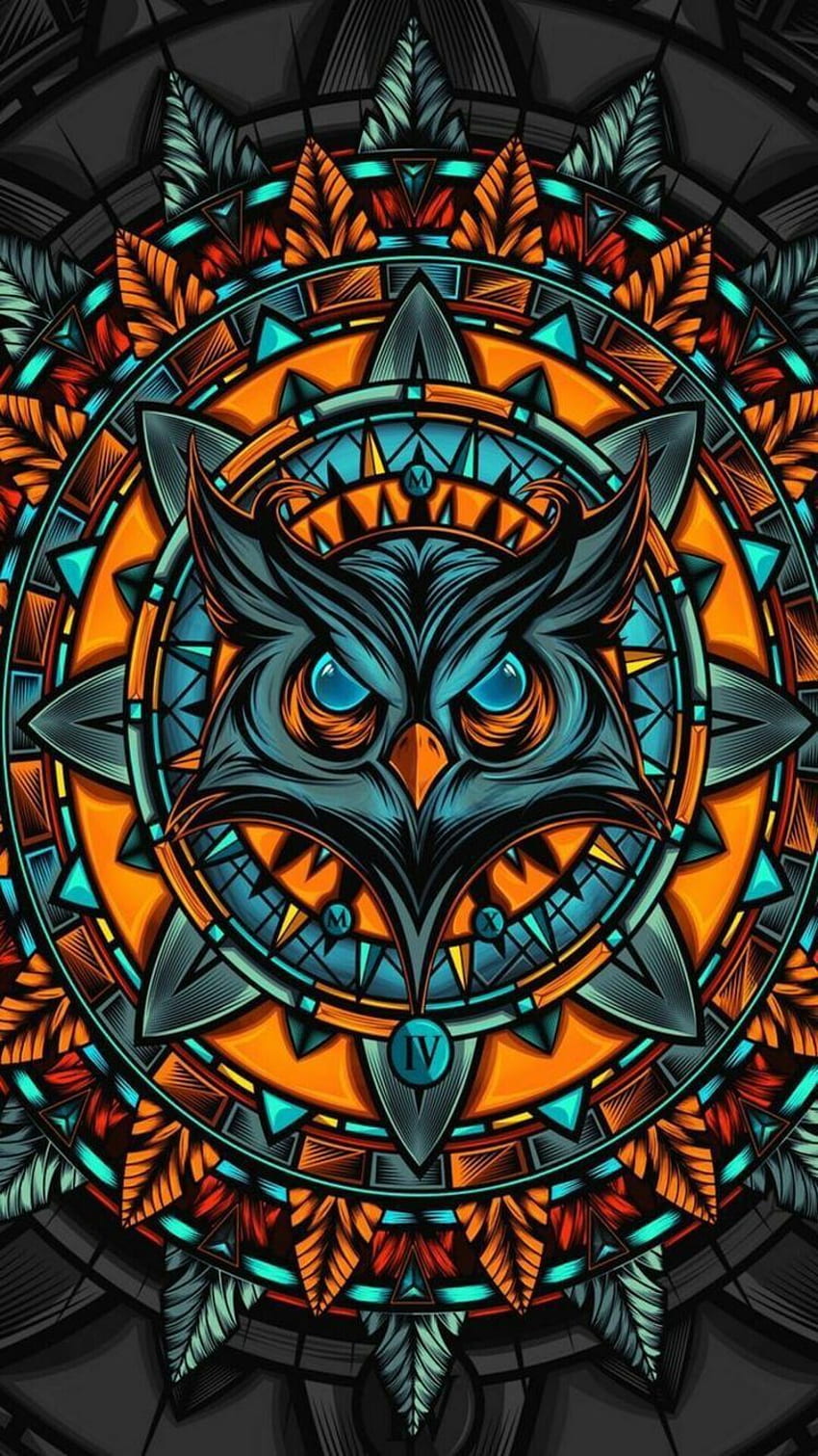 URBANE KUNST, Trippy Owl HD-Handy-Hintergrundbild