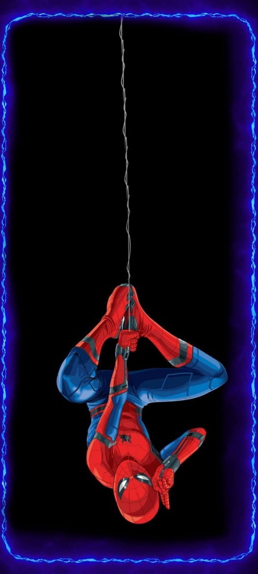 Sidelines spiderman, czerwony, elektryczny niebieski, oppo, samsung s21, vivo, iphone Tapeta na telefon HD