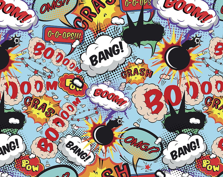 Murale pop comico. Kool Rooms per Kool Kids, cartone animato pop Sfondo HD
