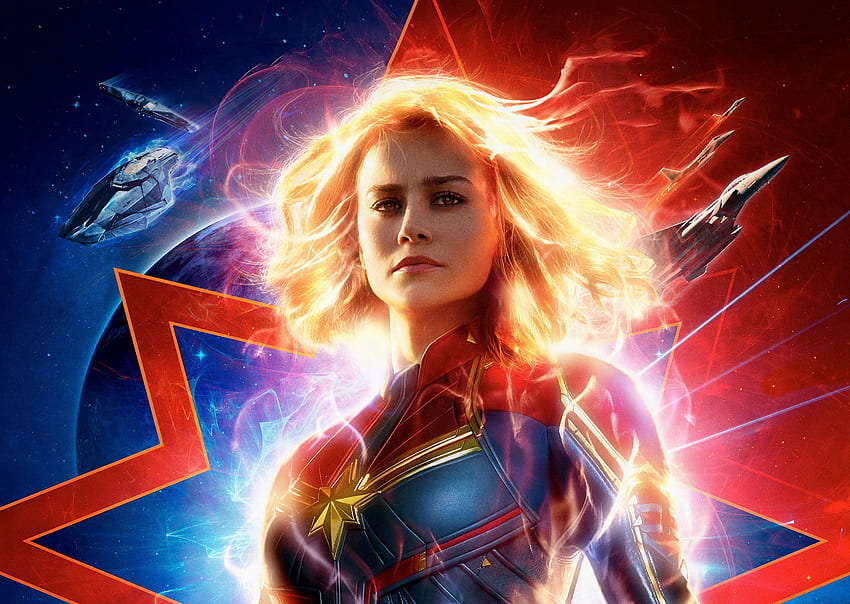Capitana Marvel, Brie Larson, 2019 fondo de pantalla
