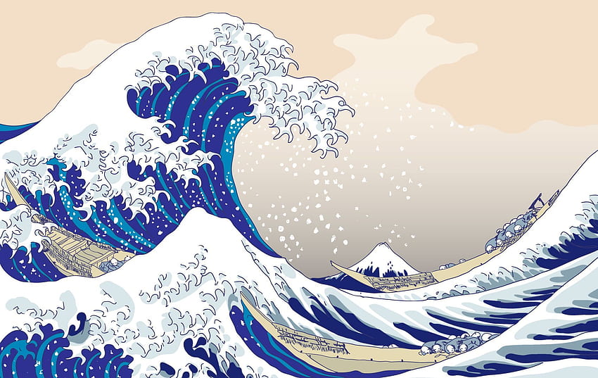 The Great Wave. Computer , Cute , notebook, Aesthetic Wave Computer HD wallpaper