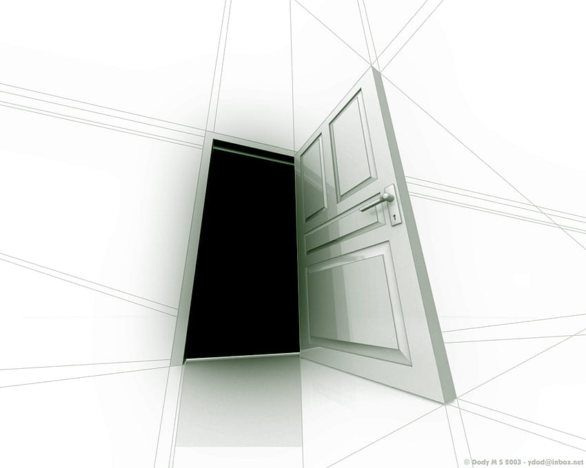 dark door, open, door, dark HD wallpaper