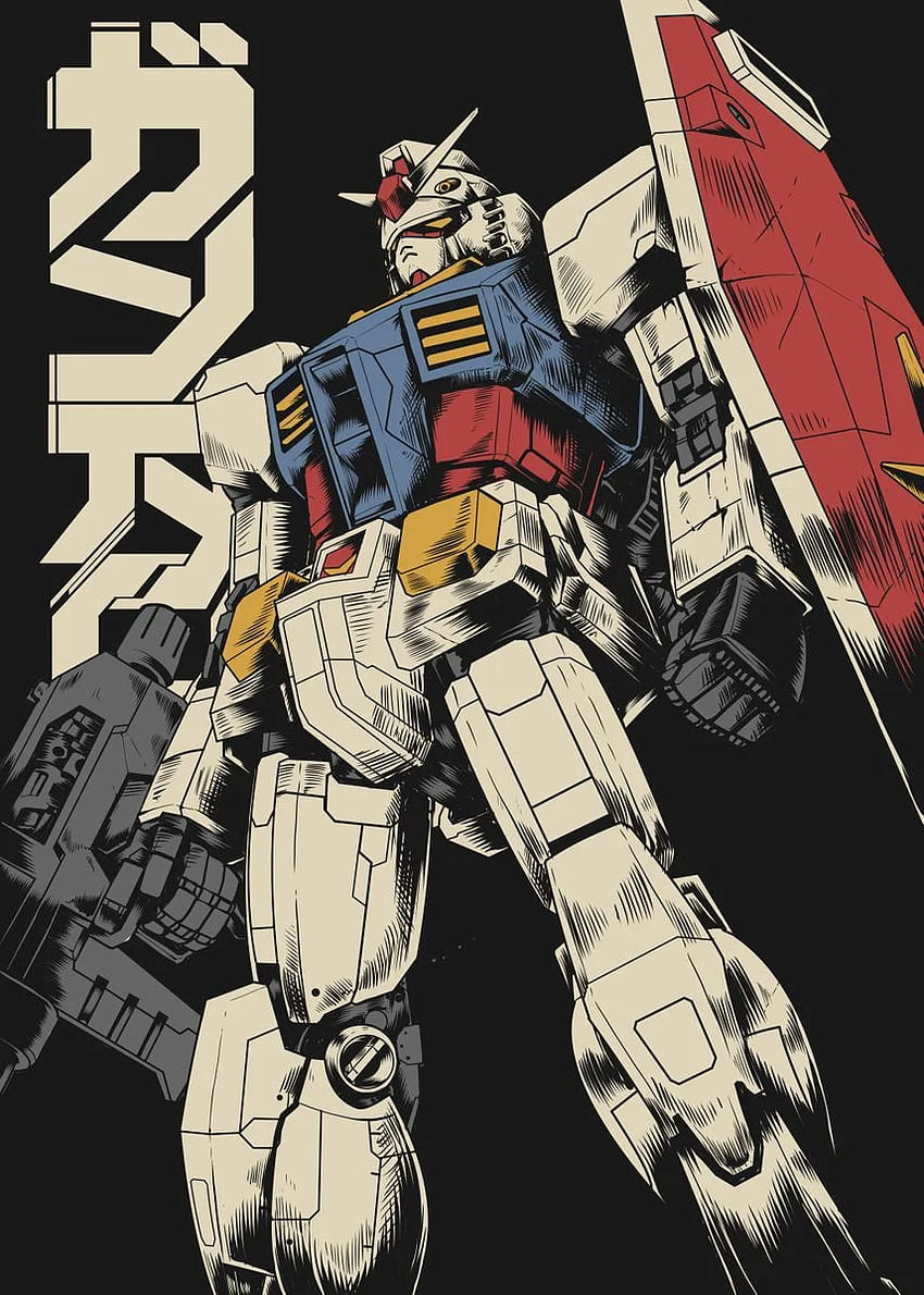 Plakat RX 78 2 Gundam autorstwa Wahyudi Artwork. Displate w 2022 roku. Gundam , Gundam, Gundam art, RX 78-2 Tapeta na telefon HD