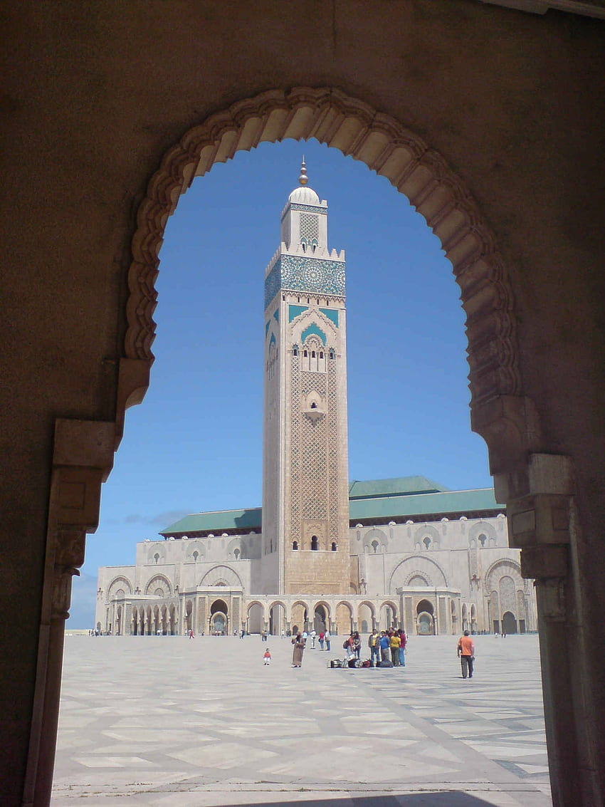 Hermosa Mezquita Hassan II en Casablanca Marruecos fondo de pantalla del teléfono