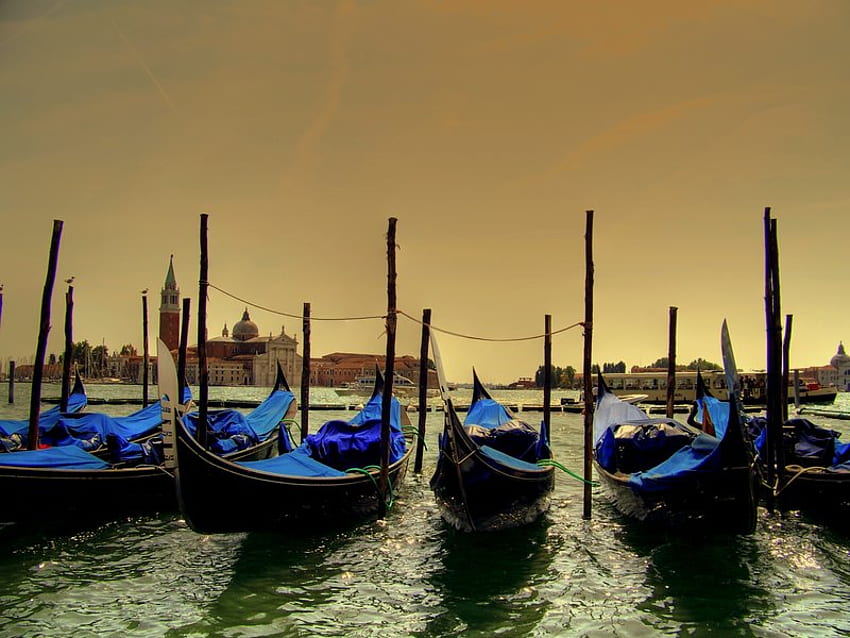 Venice, gondola, view, italy, nature HD wallpaper | Pxfuel