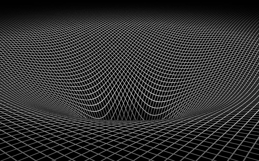 илюзия. Оптична илюзия, абстрактно, черно и бяло HD тапет
