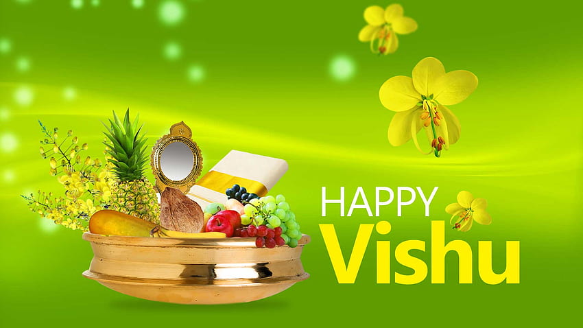 Vishu Greetings Vishu Card การ์ดอวยพร Vishu Happy Vishu De วอลล์เปเปอร์ HD