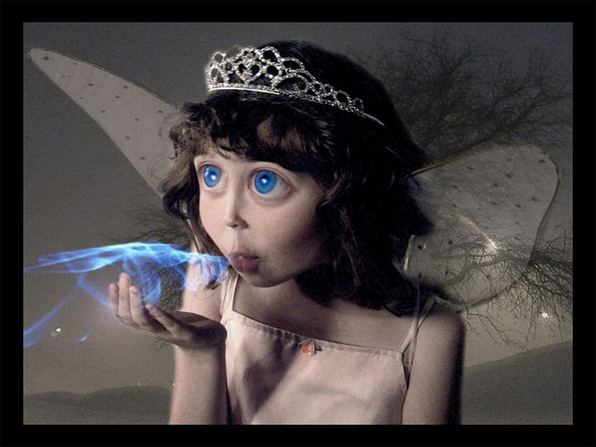 Frosty Blue Girl สีฟ้า พัด ปีก ดวงตา นางฟ้า หญิงสาว เจ้าหญิง หญิง วอลล์เปเปอร์ HD