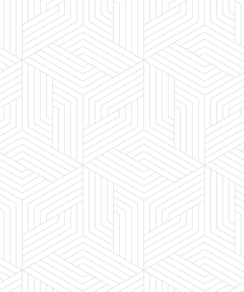 Ilusi Geometris • Sederhana & Modern • Milton & King, Geometrik Abu-abu dan Putih wallpaper ponsel HD