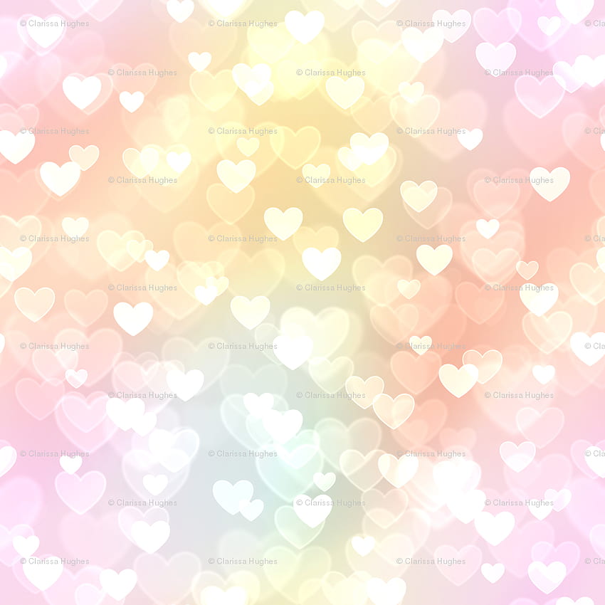 Heart Pattern Wallpaper Background for iPhone {Pastel Rainbow