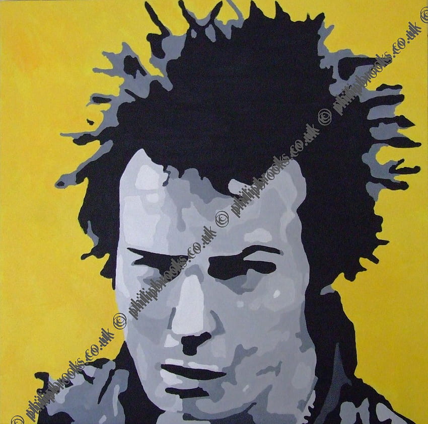 Sid Vicious Painting, punk, music, painting, sid, sid vicious HD wallpaper