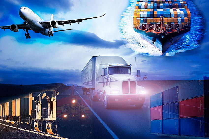Fracht . Fracht, Güterzug und Güterhintergrund, Logistik HD-Hintergrundbild