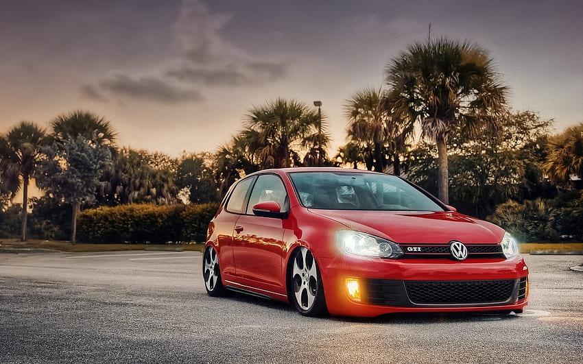 Volkswagen, Autos, Seitenansicht, Gti, eingesackt, Mk6 HD-Hintergrundbild