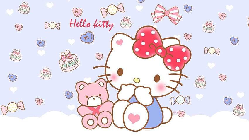 Ciao, Salut. Hallo Kitty-Hintergrund, Hallo Kitty, Kitty, süßer Hello Kitty-Laptop HD-Hintergrundbild
