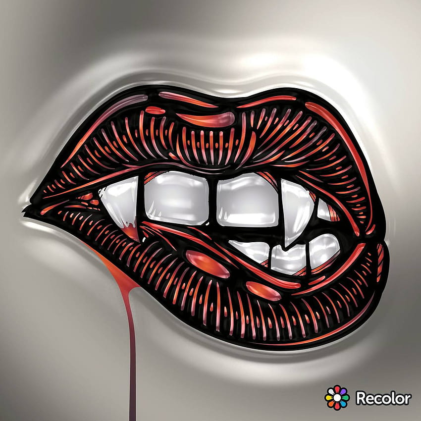 Lips fangs, Vampire Lips HD phone wallpaper | Pxfuel