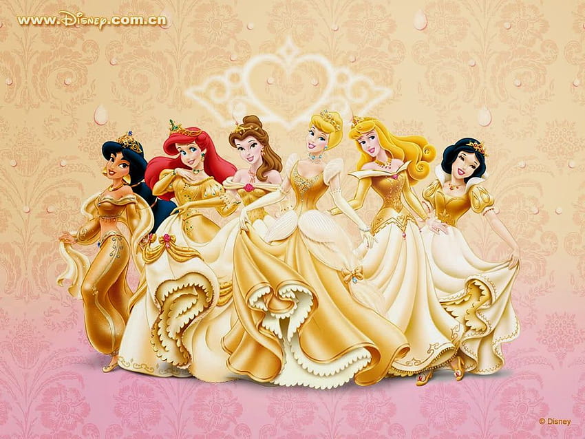 px Disney Princess - เจ้าหญิงดิสนีย์สีทอง เจ้าหญิงเบลล์ วอลล์เปเปอร์ HD