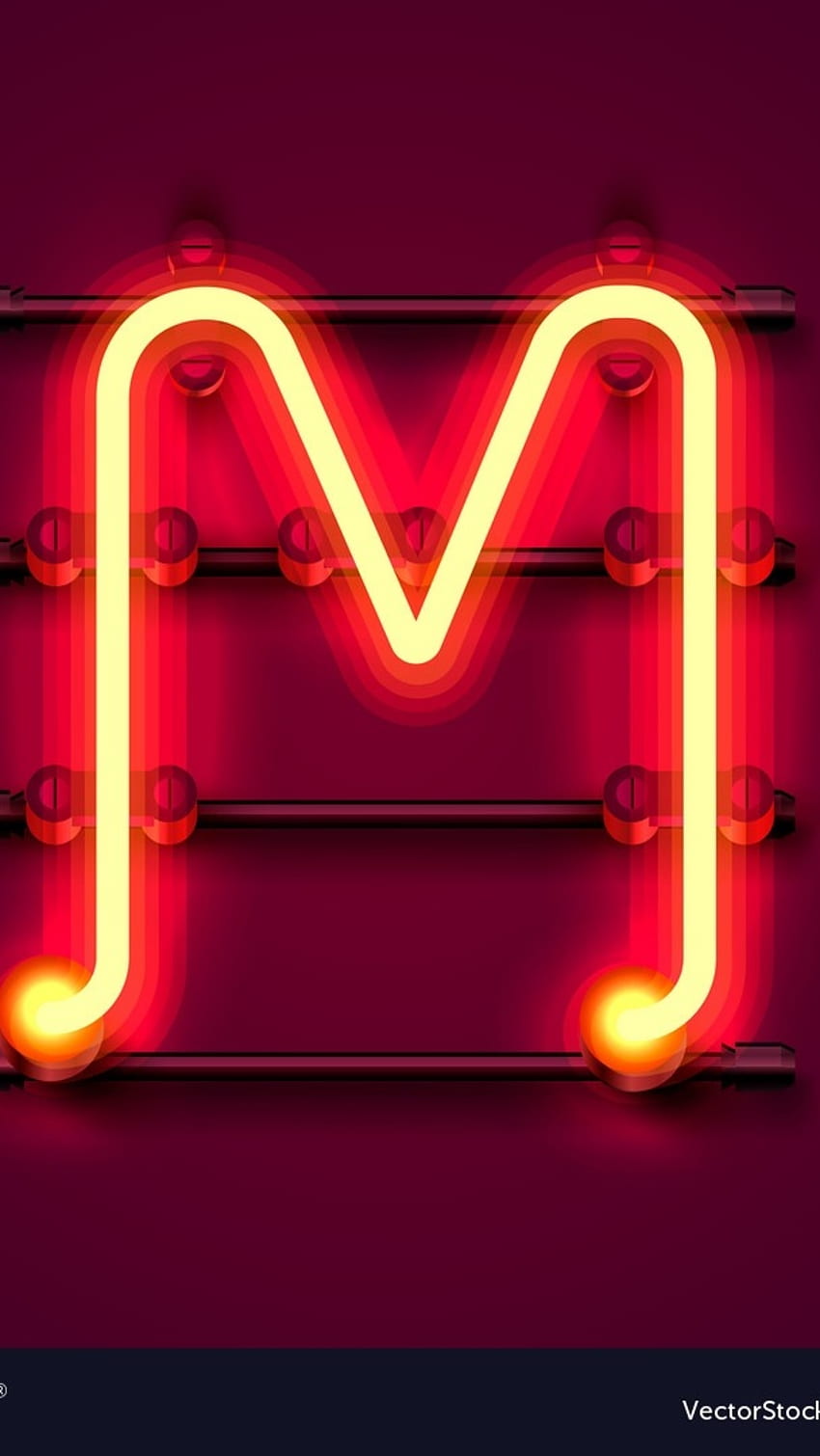 M Letter, Red Led, red, led, light, effect HD phone wallpaper | Pxfuel