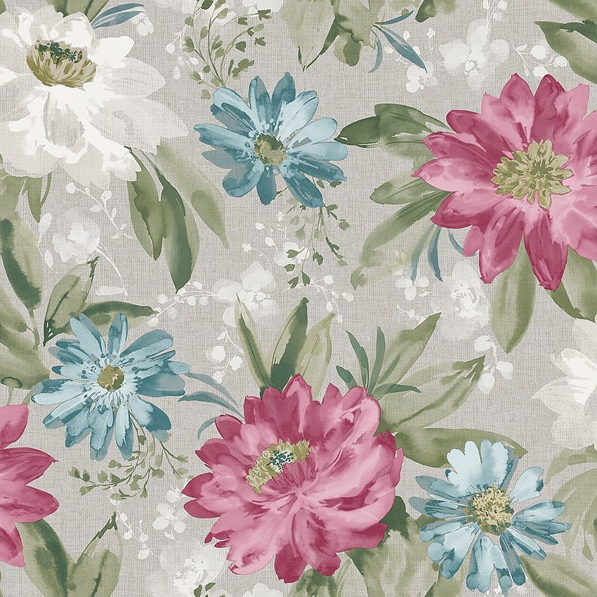 Arthouse Painted Dahlia Flower Pattern English Garden Traditional Hand Painted 676107, Flowers Pattern HD phone wallpaper