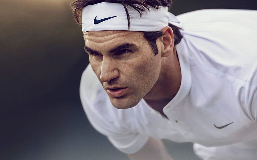 Federer na ekranie telefonu komórkowego lub Roger Federer Wimbledon Tapeta HD