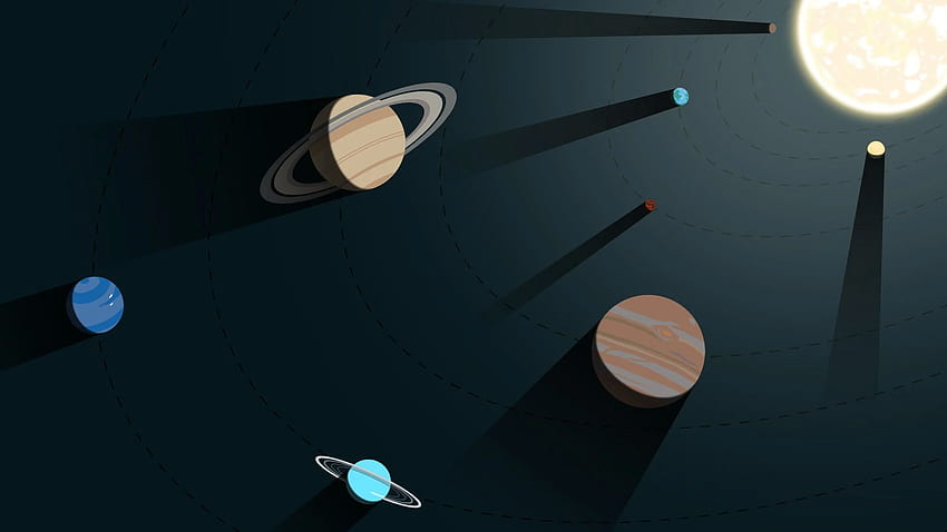 : solar system digital , space, earth, Minimalist Space HD wallpaper