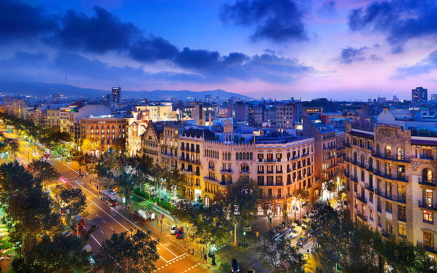 Barselona İspanya Otel Seyahati - Yüksek Çözünürlüklü Barselona İspanya -, Barselona Caddesi HD duvar kağıdı