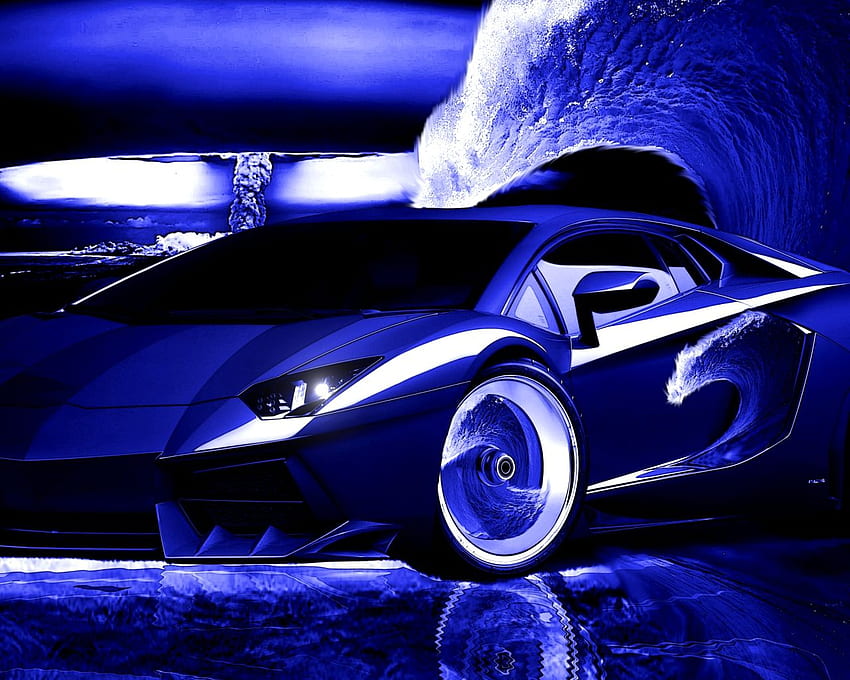 Fundo Aqua Cool Lamborghini. Lamborghini Logo, Lamborghini e Lamborghini Cool Cars Background, Blue Fire Lamborghini papel de parede HD