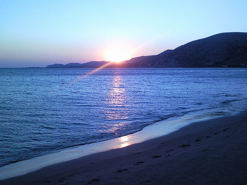Creta Chania Palaioxora Praia Verão Grécia Romântico - Praia papel de parede HD