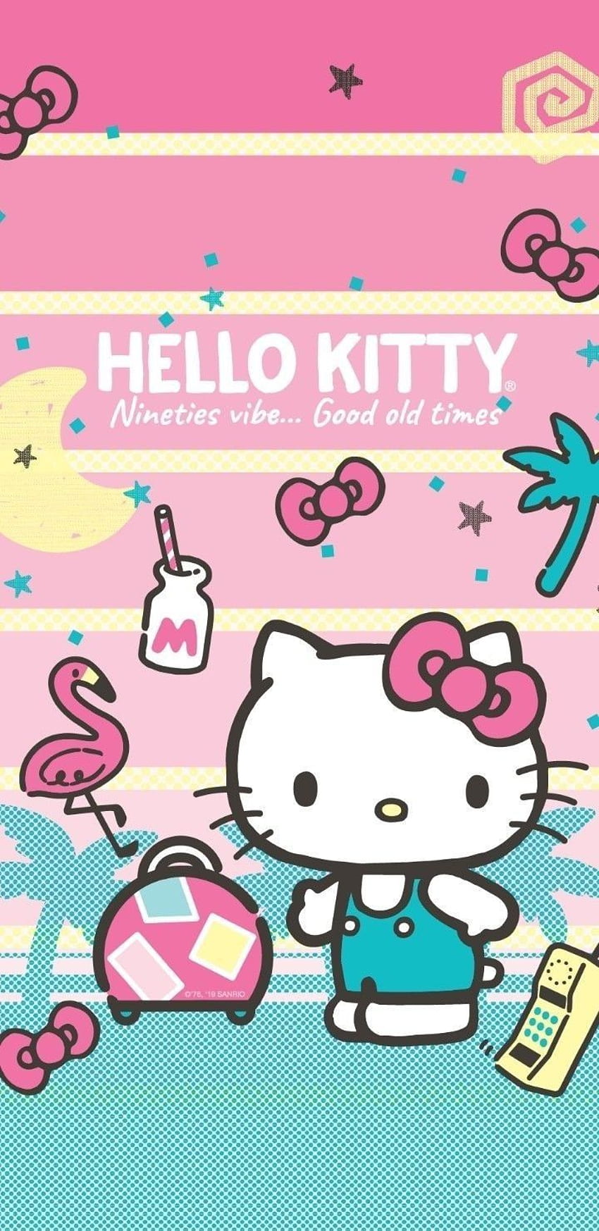 Hello Kitty Добри времена. Фондос де hello kitty, Фондос HD тапет за телефон