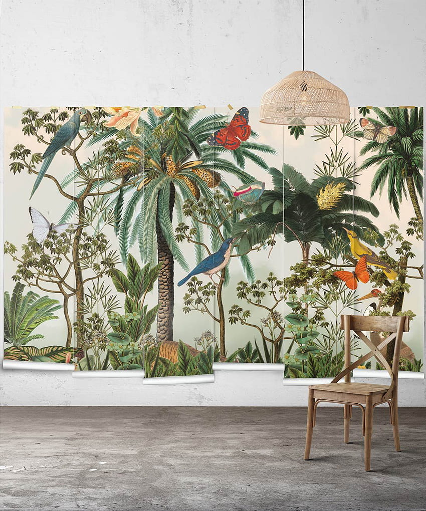 Decorazione murale Jungle Heritage • Giungla tropicale • Milton & King USA, Stampa giungla Sfondo del telefono HD