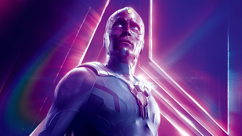 Paul Bettany, Vision, pahlawan super, Avengers: perang Infinity, film 2018 Wallpaper HD
