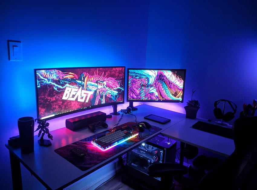 New mousemat and . Best gaming setup, Gaming desk, Diy computer desk, Gamer Room HD wallpaper