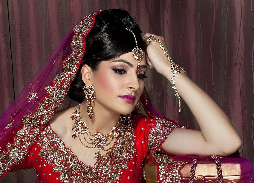 인도 웨딩 드레스 - 인도 소녀 결혼, 인도 신부 HD 월페이퍼
