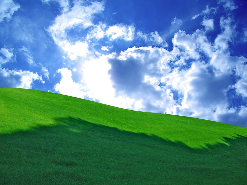 Grass Green Hill & Cloudy Sky 및 주식 HD 월페이퍼
