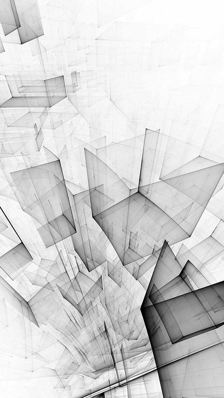 iPhone X . pola kubus putih bw abstrak, Putih Terang wallpaper ponsel HD
