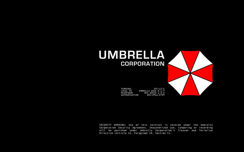 Resident Evil Umbrella Corp, Umbrella Corporation papel de parede HD