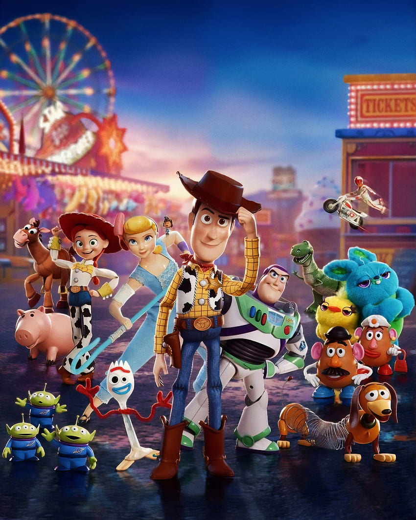 Toy Story 4, Pixar-Film, 2019 HD-Handy-Hintergrundbild