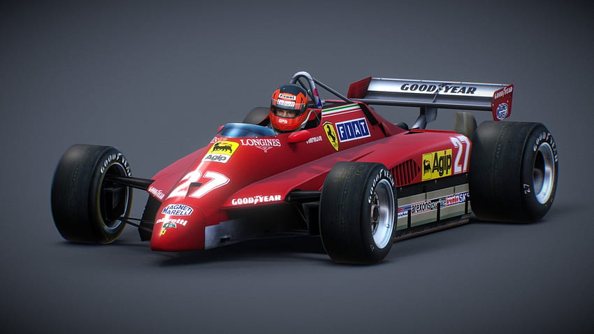 Ferrari 126C2 Gilles Villeneuve San Marino 1982 - Model 3D Oleh Sunny78 [956e456] Wallpaper HD