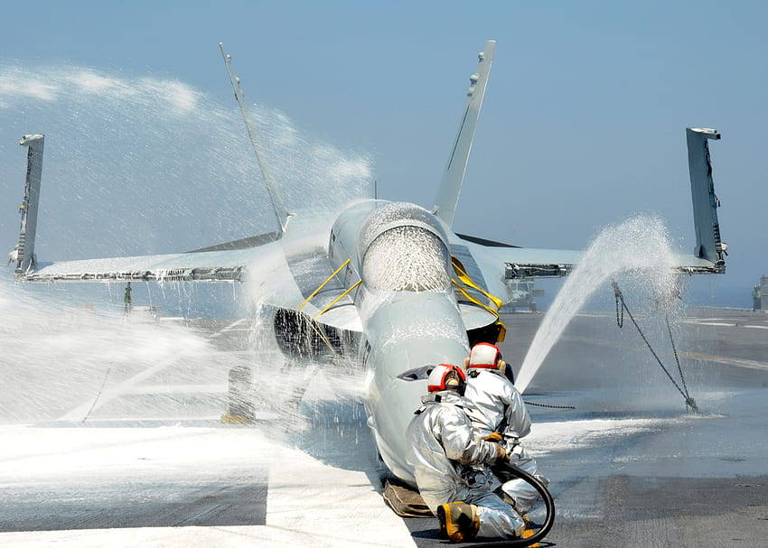 Wet Hornet, fa-18, humide, frelon, marine, eau Fond d'écran HD
