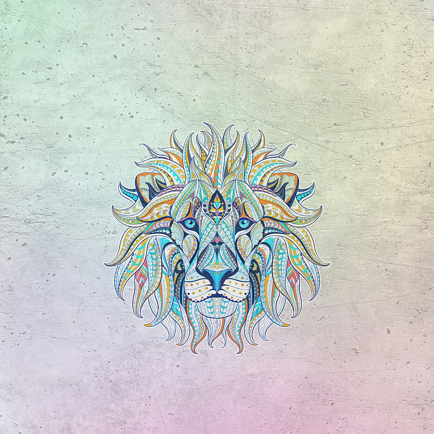 抽象的なライオンの顔の形をしたデザイン Q - - Vactual HD電話の壁紙