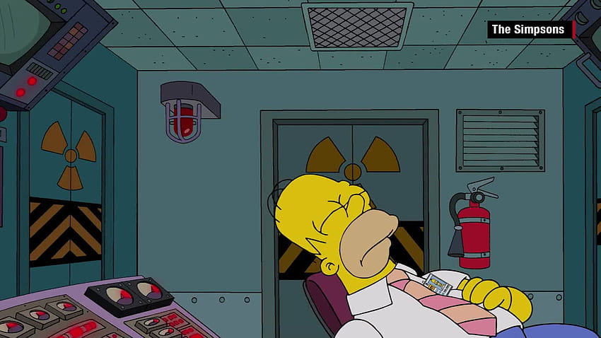 Homer Simpson 기면증 진단, Homer Simpson Work HD 월페이퍼