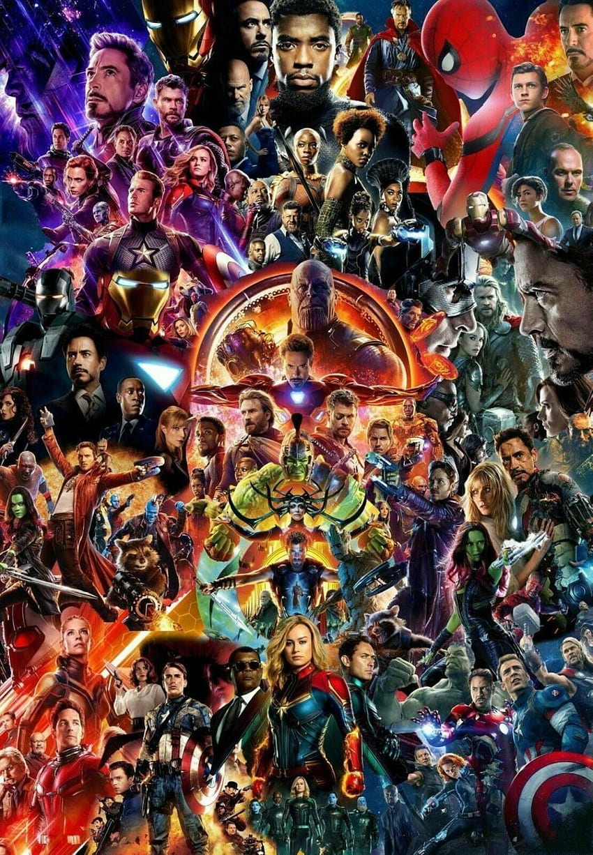 Mcu Movie Collage Avengers Endgame Iron Man Thor Spider Man Us Supplie. Marvel Comics , Marvel , Marvel Posters, Películas Collage fondo de pantalla del teléfono