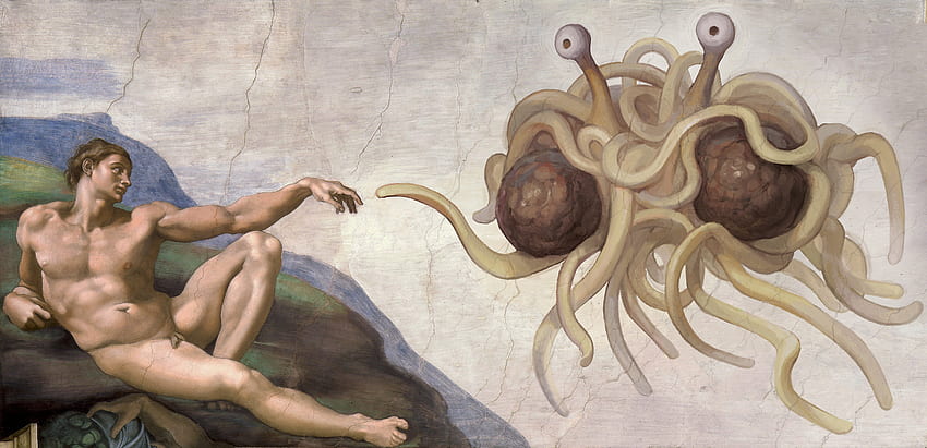 FSM, Flying Spaghetti Monster HD wallpaper